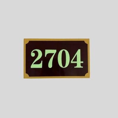 Photoluminescent House Number Sign Glow In The Dark