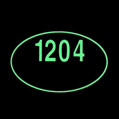 Photoluminescent House Number Sign Glow In The Dark