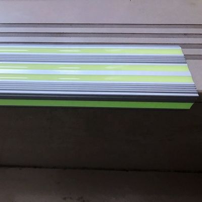 Waterproof Anti Slide Aluminum Stair Nosing Photoluminescent Egress Tile Step Treads
