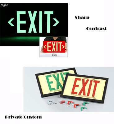 Rechargeable Photoluminescent Safety Exit Sign Emergency Evacuation Running Man