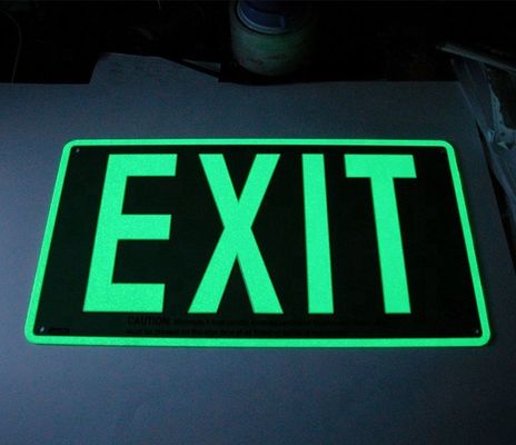 Rechargeable Photoluminescent Safety Exit Sign Emergency Evacuation Running Man