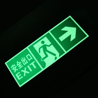 Custom Aluminum Photoluminescent Fire Signage Stairs Exit Lights