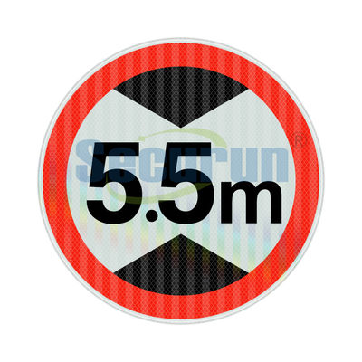 3mm Aluminum Safety Custom Reflective Sign 4.5M Height Restriction Road Sign