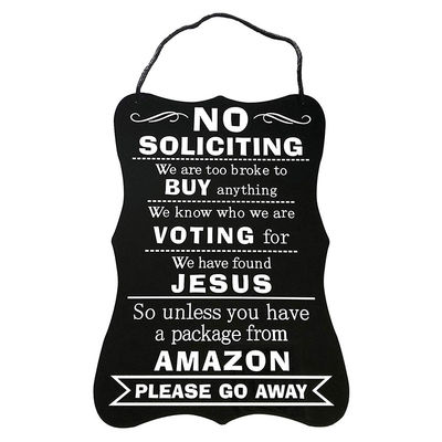 Waterproof Custom Reflective Sign Aluminum No Soliciting For Home Business
