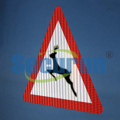 Retroreflective Photoluminescent Signage Wildlife Deer Crossing Ahead Sign