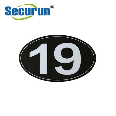 Photoluminescent Metal Reflective Mailbox Post Numbers Black