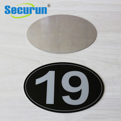 Photoluminescent Metal Reflective Mailbox Post Numbers Black