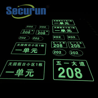 Weatherproof Aluminum Reflective Address Numbers Signs For Building Apartment
