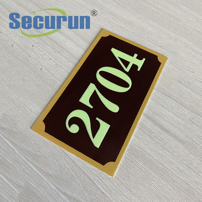 Acrylic Reflective House Numbers Signs Laser Engraved ODM