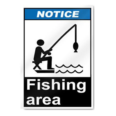 Boat Launch Area Fishing Spot Sign Hassle free Vinyl 1mm-3mm