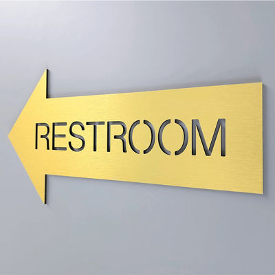 Building Office Washroom Restroom Arrow Sign Rustproof Waterproof