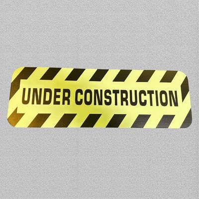 Photoluminescent Under Construction Signage Non-Toxic And Non-Flammable