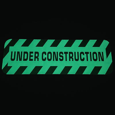 Photoluminescent Under Construction Signage Non-Toxic And Non-Flammable