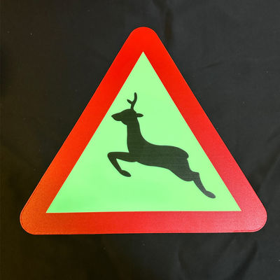 1mm Photoluminescent Triangle Traffic Warning Signage Glow In The Dark